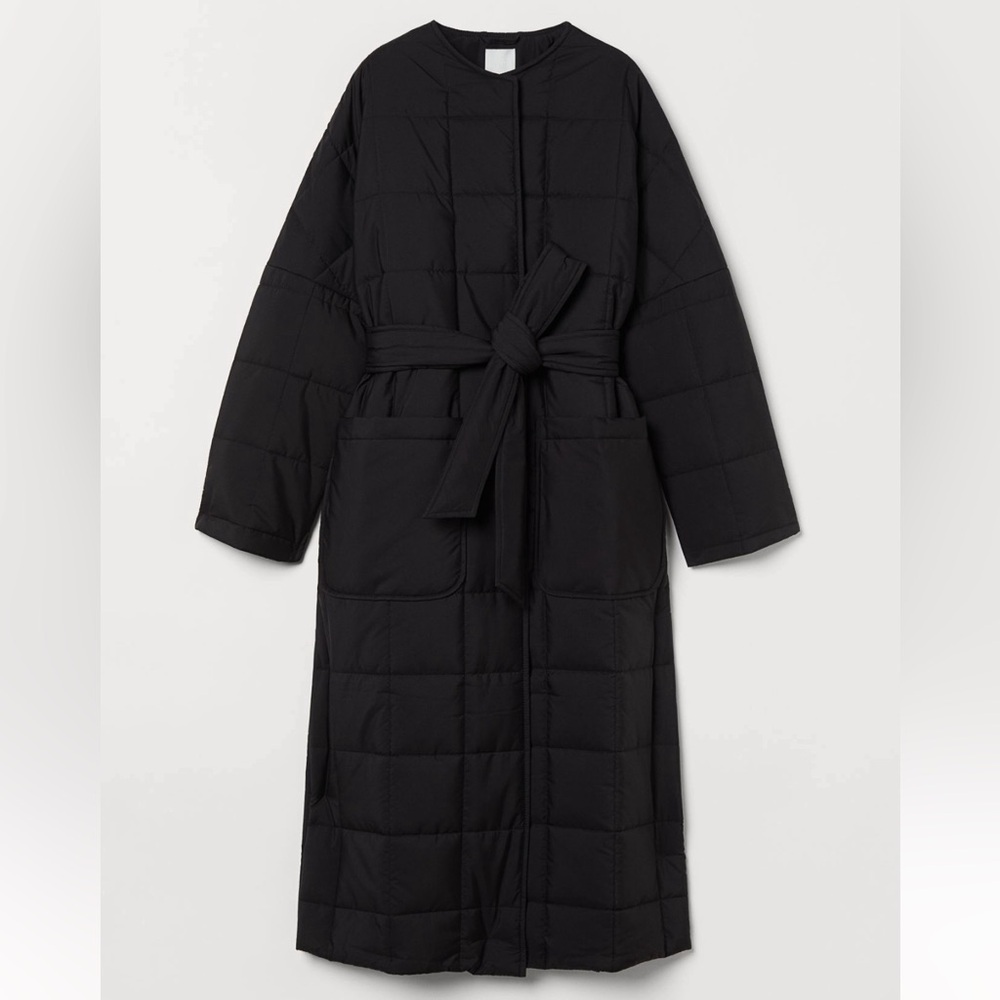 Women's Black Quilted Coat
